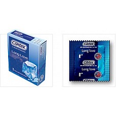 <strong>Презервативы продлевающие половой акт CONTEX 3 Long Love, 3 шт.</strong> <br />
Материал: Натуральный латекс
Дизайн: Стандартные.<div class="charTableblock"><div><span>Производитель</span>: Contex, Франция</div></div> Презервативы продлевающие половой акт CONTEX 3 Long Love, 3 шт.
Материал: Натуральный латекс
Дизайн: Стандартные.