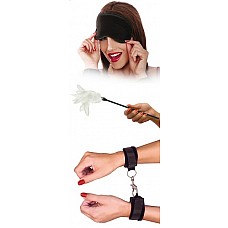 <strong>Набор фиксаций для эротических игр с перышком</strong> <br />
В набор входят наручники, стек с пером и маска<div class="charTableblock"><div><span>Материал</span>: текстиль</div><div><span>Производитель</span>: PipeDream, США</div></div> Набор фиксаций для эротических игр с перышком
В набор входят наручники, стек с пером и маска