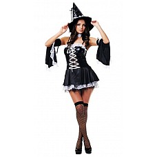 <strong>Костюм Волшебная ведьмочка</strong> <br />
Костюм состоит из:
· головного убора
· украшения на шею
· платья
· нарукавников
· чулок
<div class="charTableblock"><div><span>Размер</span>: S (42-44); M (44-46)</div><div><span>Производитель</span>: Le Frivole, Китай; Le Frivole, Китай</div></div> Костюм Волшебная ведьмочка
Костюм состоит из:
· головного убора
· украшения на шею
· платья
· нарукавников
· чулок