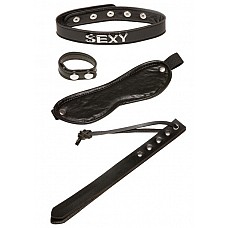 <strong>БДСМ-набор X-Play Simply Sexy из 4 предметов</strong> <br />
Набор для эротической игры включает маску для глаз на резинке, кольцо для пениса с двумя положениями диаметра, кнут и ошейник с оригинальной надписью «Sexy».<div class="charTableblock"><div><span>Материал</span>: кожзам</div><div><span>Производитель</span>: X-Play, Канада</div></div> БДСМ-набор X-Play Simply Sexy из 4 предметов
Набор для эротической игры включает маску для глаз на резинке, кольцо для пениса с двумя положениями диаметра, кнут и ошейник с оригинальной надписью «Sexy».