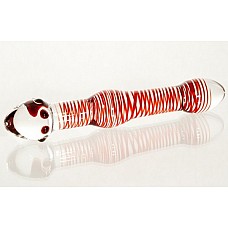 <strong>Длина № 20 см.
Ширина № 3 см.</strong> <br />
Двусторонний стеклянный фаллоимитатор с красными спиралями<div class="charTableblock"><div><span>Длина, см</span>: 20</div><div><span>Диаметр, см</span>: 3</div><div><span>Материал</span>: стекло</div><div><span>Цвет</span>: прозрачный</div><div><span>Особенности</span>: двухголовый; без мошонки</div><div><span>Длина, см</span>: 17-20</div><div><span>Диаметр, см</span>: 3</div><div><span>Производитель</span>: Sexus, Китай</div></div> Длина № 20 см.
Ширина № 3 см.
Двусторонний стеклянный фаллоимитатор с красными спиралями