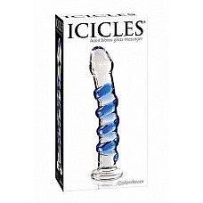<strong>Стеклянный фаллоимитатор ICICLES № 5 - 17,8 см.</strong> <br />
Фаллоимитатор стеклянный ICICLES № 5, цвет прозрачный с синим. Взгляните на вибраторы с новой стороны: гладкая поверхность, внимание к деталям, элегантность и совершенно новые ощущения. Достаточно немного нагреть палочку – и она готова дарить невероятное наслаждение!
<br><br>При правильно уходе игрушка может служить десятилетиями.
<br><br>Капелька специального средства и теплая вода, или несколько минут в посудомоечной машине – и вибратор снова готов к использованию!<div class="charTableblock"><div><span>Длина, см</span>: 17.8</div><div><span>Диаметр, см</span>: 3.2</div><div><span>Материал</span>: стекло</div><div><span>Цвет</span>: прозрачный</div><div><span>Особенности</span>: без мошонки</div><div><span>Длина, см</span>: 17-20</div><div><span>Диаметр, см</span>: 3</div><div><span>Производитель</span>: PipeDream, США</div></div> Стеклянный фаллоимитатор ICICLES № 5 - 17,8 см.
Фаллоимитатор стеклянный ICICLES № 5, цвет прозрачный с синим. Взгляните на вибраторы с новой стороны: гладкая поверхность, внимание к деталям, элегантность и совершенно новые ощущения. Достаточно немного нагреть палочку – и она готова дарить невероятное наслаждение!
<br><br>При правильно уходе игрушка может служить десятилетиями.
<br><br>Капелька специального средства и теплая вода, или несколько минут в посудомоечной машине – и вибратор снова готов к использованию!