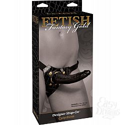 Страпон женский Fetish Fantasy Gold Designer Strap-On черный с золотом Страпон женский Fetish Fantasy Gold Designer Strap-On черный с золотом