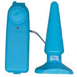 Голубая анальная пробка с вибрацией Funky Vibrating - 10,5 см. Голубая анальная пробка с вибрацией Funky Vibrating - 10,5 см.