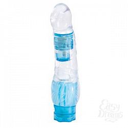 Бело-голубой вибратор с ручным управлением - 19 см. Бело-голубой вибратор с ручным управлением - 19 см.