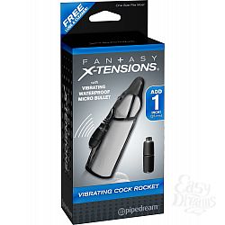 Насадка стимулирующая Vibrating Cock Rocket черная с вибрацией Насадка стимулирующая Vibrating Cock Rocket черная с вибрацией