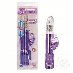 Фиолетовый хай-тек вибратор Enchanted Butterfly - 25,8 см.  Фиолетовый хай-тек вибратор Enchanted Butterfly - 25,8 см.