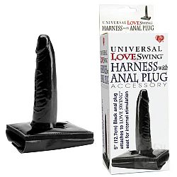 Черный анальный плуг для любовных качелей - 12 см. Черный анальный плуг для любовных качелей - 12 см.