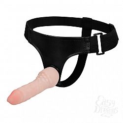 Гладкий страпон с шишечками у основания Гладкий страпон с шишечками у основания