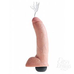 Телесный фаллоимитатор с эффектом семяизвержения Squirting Cock with Balls - 22,9 см. Телесный фаллоимитатор с эффектом семяизвержения Squirting Cock with Balls - 22,9 см.