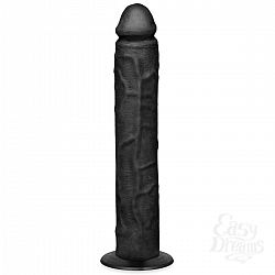 Большой черный фаллоимитатор на присоске - 31 см. Большой черный фаллоимитатор на присоске - 31 см.