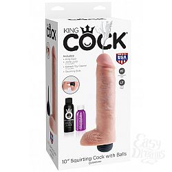  ������������� King Cock 10 Squirting Cock w/ Balls -Flesh � �������� �������������