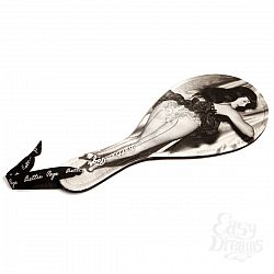 Круглая шлепалка с фото Bettie Page - 27 см. Круглая шлепалка с фото Bettie Page - 27 см.