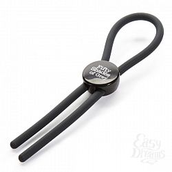 Тёмно-серое эрекционное кольцо с зажимом Again and Again Adjustable Cock Ring  Тёмно-серое эрекционное кольцо с зажимом Again and Again Adjustable Cock Ring