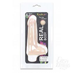 Фаллическая насадка на пояс Harness с мошонкой - 17 см. Фаллическая насадка на пояс Harness с мошонкой - 17 см.