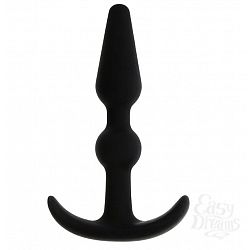  ׸     T-SHAPE SILICONE BUTT PLUG BLACK - 8,9 .