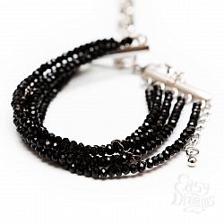 Наручники-браслеты из чёрного агата с серебром, Tenero Amore - Dolce Piccante, One Size, Серебряный Наручники-браслеты из чёрного агата с серебром, Tenero Amore - Dolce Piccante, One Size, Серебряный