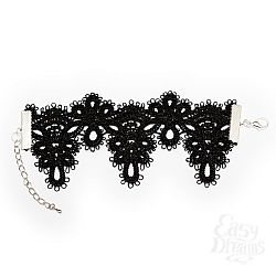 Кружевной браслет Delicati 2 - Dolce Piccante, S/M, Черный Кружевной браслет Delicati 2 - Dolce Piccante, S/M, Черный