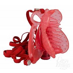 Розовая вибробабочка на регулируемых ремешках Розовая вибробабочка на регулируемых ремешках