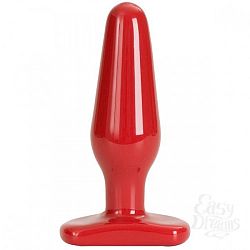 Анальная пробка Red Boy Medium - Doc Johnson, Красный Анальная пробка Red Boy Medium - Doc Johnson, Красный