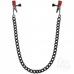 Зажимы для сосков Kink Nipple Clips with Heavy Chain and Silicone Tips Зажимы для сосков Kink Nipple Clips with Heavy Chain and Silicone Tips