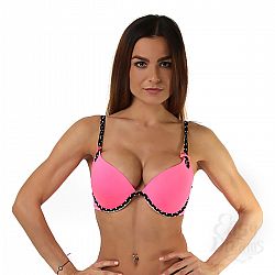 Неоново-розовый планж-бюстгальтер с пуш-ап Неоново-розовый планж-бюстгальтер с пуш-ап