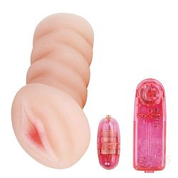 Мастурбатор с вибро Сладкая Акими, 14 см, Телесный Мастурбатор с вибро Сладкая Акими, 14 см, Телесный