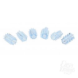 Набор из 6 голубых насадок на пенис POWER PENIS SLEEVE SET Набор из 6 голубых насадок на пенис POWER PENIS SLEEVE SET