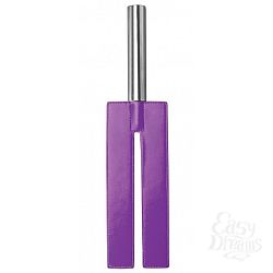 Фиолетовая П-образная шлёпалка Leather Slit Paddle - 35 см. Фиолетовая П-образная шлёпалка Leather Slit Paddle - 35 см.