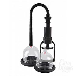 Вакуумная помпа и 2 чаши для сосков Deluxe Vibrating Nipple Pleasure Cups с вибрацией Вакуумная помпа и 2 чаши для сосков Deluxe Vibrating Nipple Pleasure Cups с вибрацией