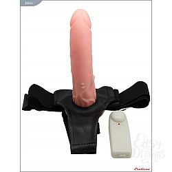 Телесный страпон с усиками и ротацией - 18 см. Телесный страпон с усиками и ротацией - 18 см.