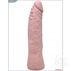 Телесный фаллоимитатор с шипиками под головкой - 18,5 см. Телесный фаллоимитатор с шипиками под головкой - 18,5 см.