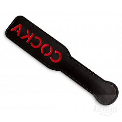 Чёрная шлёпалка с надписью Соска - 31 см. Чёрная шлёпалка с надписью Соска - 31 см.