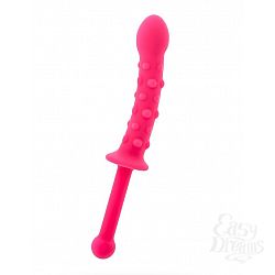 Розовый анальный фаллоимитатор с длинной рукоятью Розовый анальный фаллоимитатор с длинной рукоятью