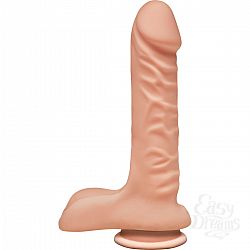 Телесный фаллоимитатор с мошонкой на присоске The D Super D 8 Vanilla - 20,3 см. Телесный фаллоимитатор с мошонкой на присоске The D Super D 8 Vanilla - 20,3 см.