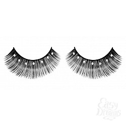 Ресницы чёрные с серебряными стразами Ресницы чёрные с серебряными стразами