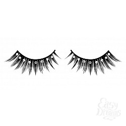 Ресницы чёрные с серебряными стразами Ресницы чёрные с серебряными стразами