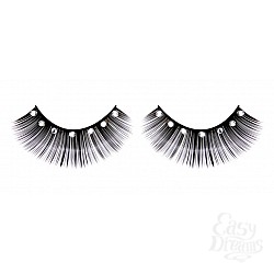 Ресницы чёрные с серебряными стразами Ресницы чёрные с серебряными стразами