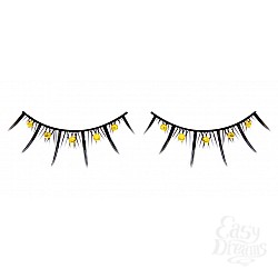 Ресницы чёрные с жёлтыми стразами Ресницы чёрные с жёлтыми стразами