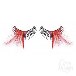 Ресницы чёрные-красные перья Ресницы чёрные-красные перья