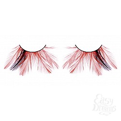 Ресницы чёрные-красные перья Ресницы чёрные-красные перья