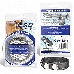 Кольцо на пенис из искусственной кожи на клепках (3,5-5,5см) SNAP COCK RING BLM1713  Кольцо на пенис из искусственной кожи на клепках (3,5-5,5см) SNAP COCK RING BLM1713