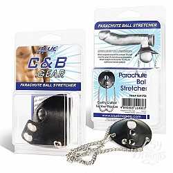 Утяжка для мошонки из искусственной кожи с цепочками PARACHUTE BALL STRETCHER BLM1726  Утяжка для мошонки из искусственной кожи с цепочками PARACHUTE BALL STRETCHER BLM1726