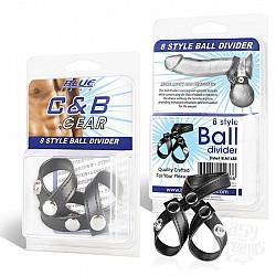 Разделитель мошонки из искусственной кожи на клепках 8 STYLE BALL DIVIDER BLM1685  Разделитель мошонки из искусственной кожи на клепках 8 STYLE BALL DIVIDER BLM1685