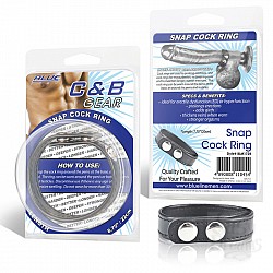Кольцо на пенис из искусственной кожи на клепках (4-6 см) SNAP COCK RING BLM1724  Кольцо на пенис из искусственной кожи на клепках (4-6 см) SNAP COCK RING BLM1724