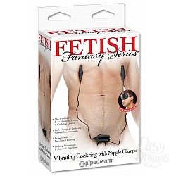 Мужской набор: клипсы на соски, эрекционное кольцо с вибратором Мужской набор: клипсы на соски, эрекционное кольцо с вибратором