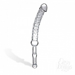 Стеклянный фаллос с длинной ручкой, 22 см Стеклянный фаллос с длинной ручкой, 22 см