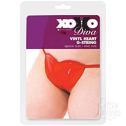 Красные виниловые стринги-сердце DIVA 2-1007HXOD Красные виниловые стринги-сердце DIVA 2-1007HXOD