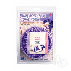 Фиксации Japanese Silk Love Rope, 5 м, фиолетовые Фиксации Japanese Silk Love Rope, 5 м, фиолетовые