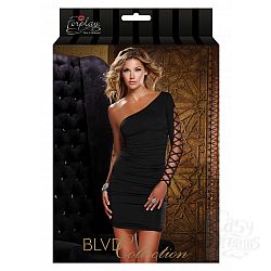  ������ c �������� ������ ONE SHOULDER DRESS BLACK S 882696-BLACK-S